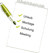 Urlaub Montage Schulung Meeting